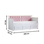 Hanah Home Alacati Cama nido Blanco y rosa